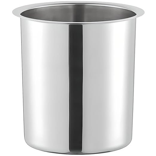 OCS Parts 4.25 Quart Bain Marie Pot | 7.75" x 6" Stainless Steel Pot for Warm or Cold Food, Sauces, Soups, or Organizing Cooking Utensils
