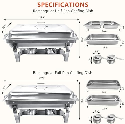 Chafing Dish Buffet Set Food Warmer Chafer Complete Set - Image 5