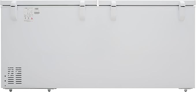 KoolMore KM-SCF-30C 79 in. Commercial Two-Door Chest Freezer, 30 Cu. Ft. in White, ETL Listed