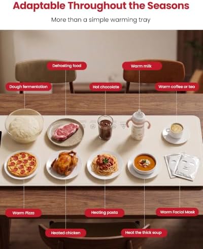 Double-Zone Silicone Heating Mat, 2 Independent Temp Zones for Food - Image 6