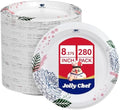 JOLLY CHEF 280 Count Paper Plates 8.37 inch Disposable by JOLLYCHEF