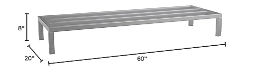 60'' x 20'' x 8'' Aluminum Dunnage Rack - 1740 lb. Capacity