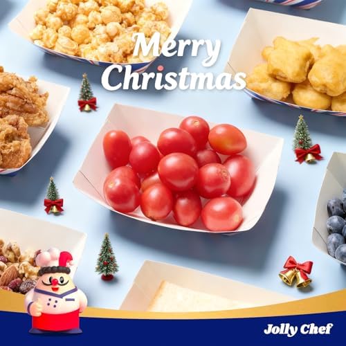 JOLLY CHEF 2 Lb Paper Food Trays, 250 Pack Disposable Serving Boats - Image 5