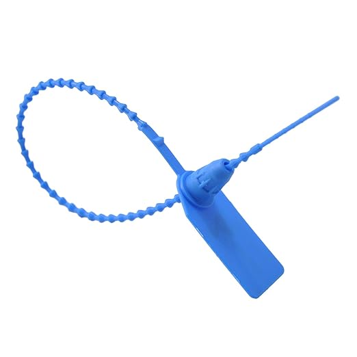 Blue Plastic Tamper Seals, Zip Ties Numbered for Fire Extinguishers Pull Tite Security Tags Disposable Self-Locking Safety Ties 250mm Length (500)