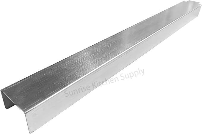 Sunrise Kitchen Supply Stainless Steel Heavy Duty 20 Gauge Deep Fryer Joining Strip/Connector (21 5/8"L x 2"W x 1 1/4"H)