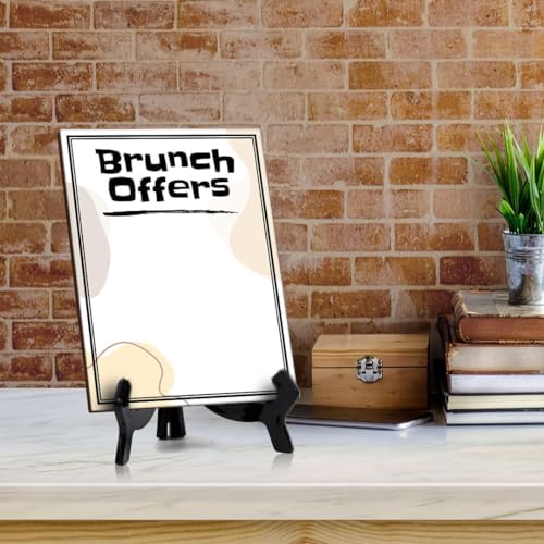 Brunch Offers 6x8 Dry Wipe Table Sign Easy Installation | Restaurant & Bar | Perfect To Clearly Direct Customers & Advertise Specials | No Pen Included - Image 4