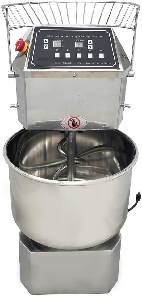 110V 1.25KW Commercial Dough Kneading Mixer Inverter Models Heavy Duty Stand Mixer 20QT Electric Dough Kneading Machine for Bakery Pizzeria