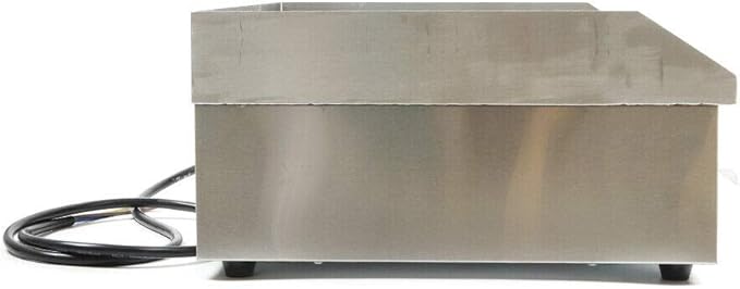 Commercial Flat Top Griddle, 3000W Electric Teppanyaki Griddle Nonstick Stainless Steel Countertop Grill with Adjustable Thermostatic Control 122°F-572°F 21.6"x13.8"(NO PLUG)