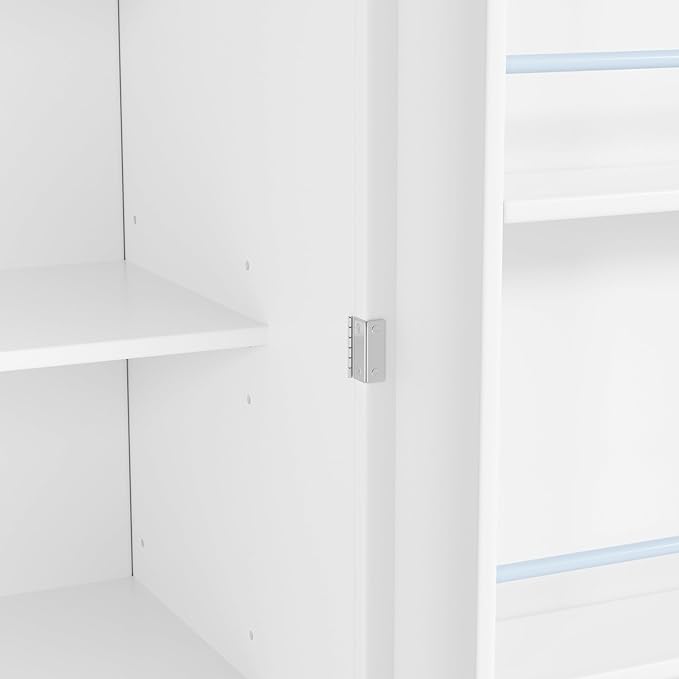 Merax 77" Tall Kitchen Storage Cabinet Pantry Farmhouse Freestanding Large Cupboardwith 3 Drawers,3 Adjustable Shelves,8 Door-Shelf for Dining Room,White