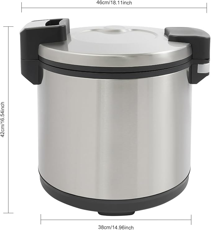 100 Cup Commercial Rice Warmer (Not Cooker), 20 QT Big Rice Warmer, Food Soup Sushi Warmers, Constant Temp. 154°F and 161°F, 110W, Non-Stick Inner Pot
