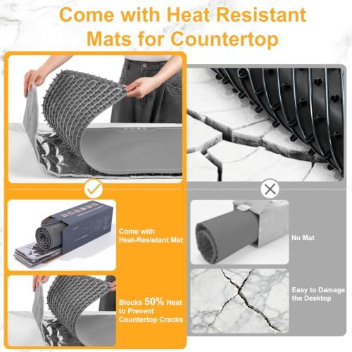 Warming Mat for Food Extra Large, XXXL (47"x15") Electric Food Warming Mat with 7 Level Temp & 8 Hours Timer, Flexible Food Heating Pad with Heat-Resistant Mat, Warming Trays for Buffets Party, Gray - Image 6