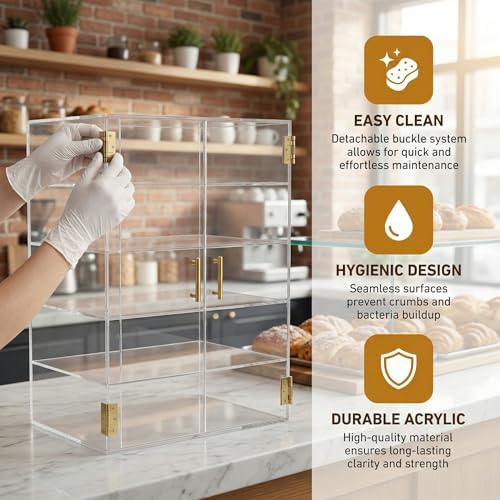 5 Tiers Countertop Bakery Display Case - Image 5
