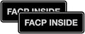 Signs ByLITA Standard FACP Inside Sign | Fire Safety Signage (Black/Silver) - Small 2 Pack