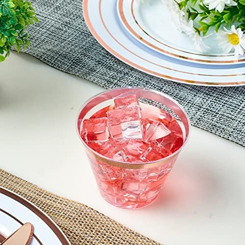 JOLLY CHEF 9 oz Clear Plastic Tumblers, 180 Forks, 120 Spoons, 60 Knives, Heat Resistant Disposable Utensils Set - Image 4