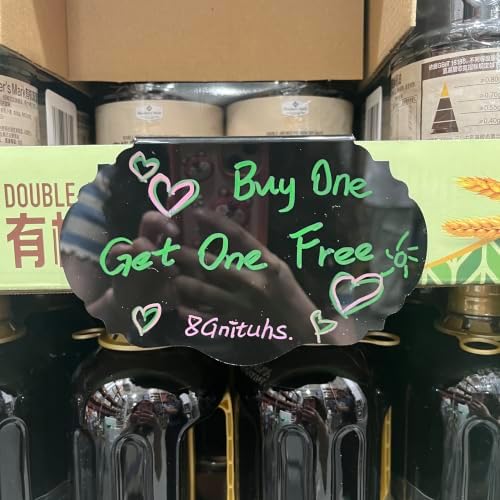 5PCS 1cm clip Black Acrylic Food Tags & Mini Chalk Boards - Erasable & Write-On for Party Buffet - Reusable Labels with Sign Holders, Clothing Display Stand, Name Cards for Table Setting - Image 6