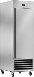 27" W Commercial Refrigerator, 21 Cu.ft Stainless Steel Reach-in Upright Refrigerator with Single Solid Door and 3 Adjustable Shelves for Restaurant, Commercial Kitchen, ETL Approved