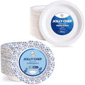 JOLLY CHEF Disposable Paper Plates 10 inch 140 Count and 160 Count Paper Bowls 20 oz, Soak Proof, Cut Proof & Microwave Safe for Everyday Use by JOLLYCHEF