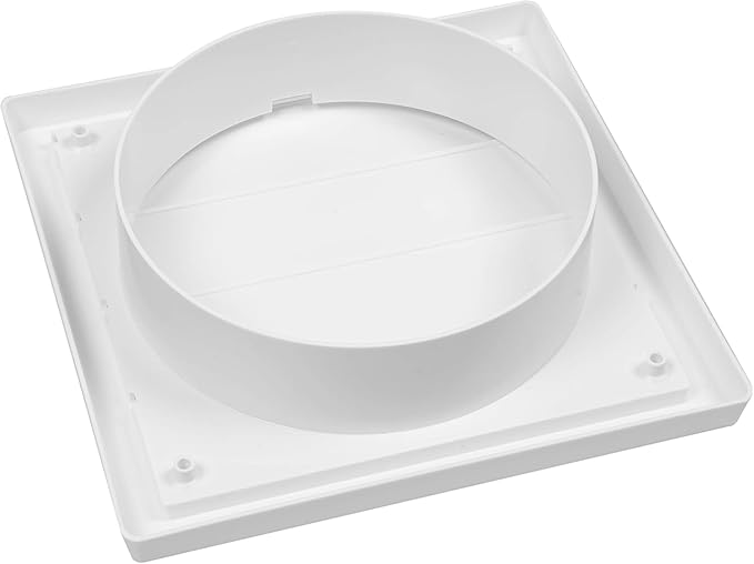 Repa Market 6 Inch Vent Cover - White Plastic Shutter Wall Vent Cover - Louvered Vent Cover for Outdoor - Hood Vent, Exhaust Vent for Bathroom, Kitchen, House HVAC Air Duct Vent Cover Outside