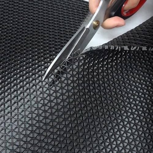 PVC Drainage Floor Mat Non-Slip Commercial Wet Area Mat for Outdoor and Indoor Restaurant Kitchen Bar Swimming Pool Splash Matting Water Drain Flooring Mat (Black, 3FTX16.4FT)