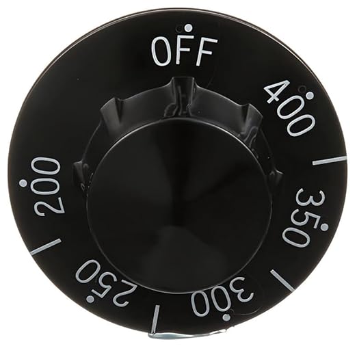 OCS Parts 200-400°F Black Thermostat Dial Knob for Commercial Fryers and Ranges | Direct Replacement fo Dean, Frymaster, Pitco, Vulcan Hart and More