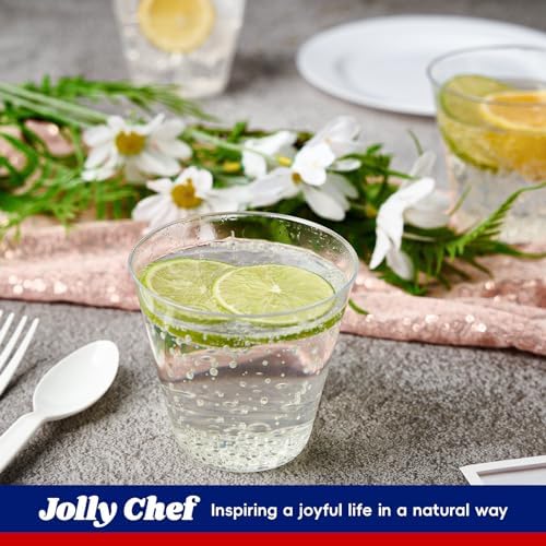 JOLLY CHEF 100 Pack 10 oz Clear Plastic Cups, Disposable Party Cups - Image 5