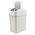 1.8 Gallon Plastic Swing Lid Waste Can, Slim Garbage Bins with Lid, Grey
