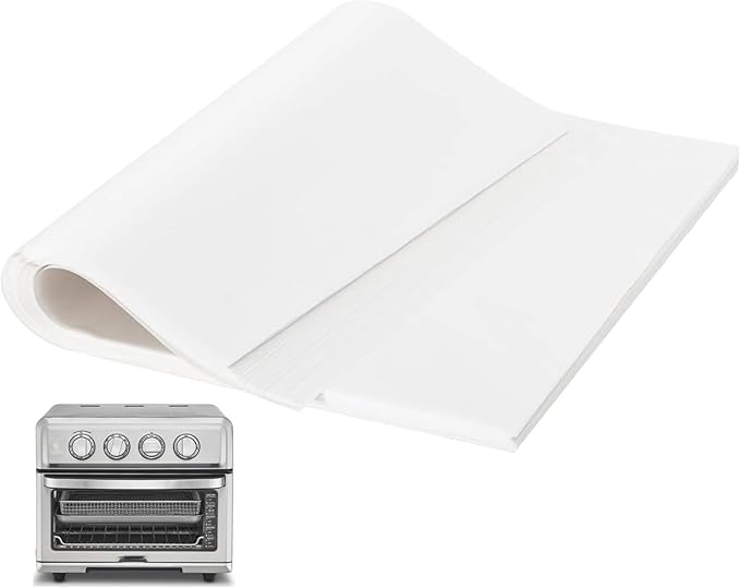 100pcs Air Fryer Parchment Paper Squares Baking Parchment for Cuisinart Air Fryer, white