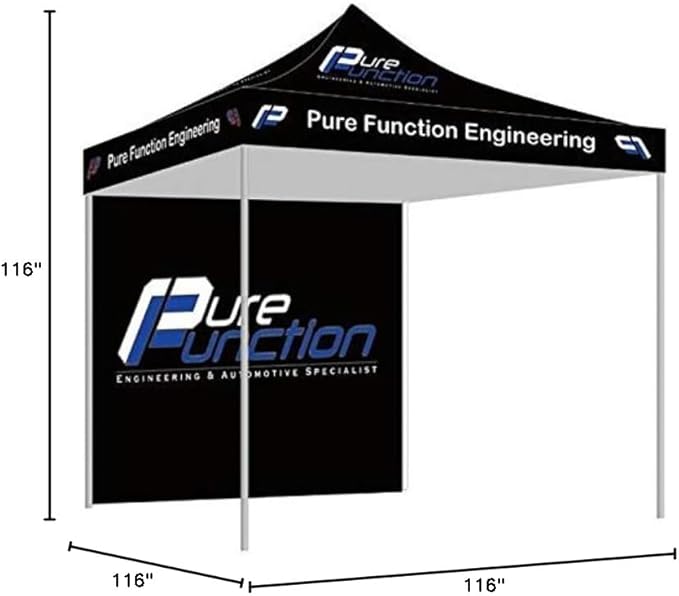 Custom Canopy Tent 10x10 with Logo, Custom Pop up Tent for Trade Show, Customized Canopy with Personalized Logo for Advertising Event, Farmer Market, Business Branding