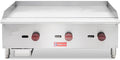 WESTLAKE 36"W Commercial Gas Griddle Countertop Natural Gas and Propane Griddle with 3 Burners 90000 BTU, Stainless Steel Plate Grill for Restaurants
