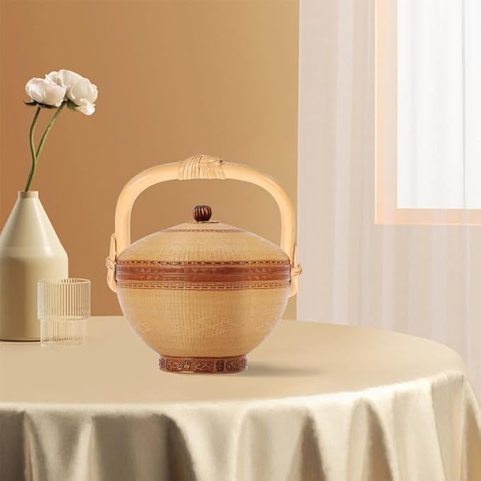 Replacement Teapot Handle for Ceramic Tea Pots U-Shape Rattan Grip Bamboo Cane Handle Accessory Heat Resistant Tea Kettle