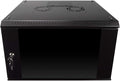 NavePoint 6U Server Rack Enclosure with Glass Door, Cooling Fan, Locks, & Removable Side Panels - 6U Wall Mount Network Cabinet 19 Inch Rack 17.7 Inches Deep