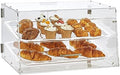 VEVOR Pastry Display Case, 2-Tier Commercial Countertop Bakery Display Case, Acrylic Display Box with Rear Door Access & Removable Shelves, Keep Fresh for Donut Bagels Cake Cookie, 20.7"x13.2"x11.9" by VEVOR