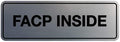 Signs ByLITA Standard FACP Inside Sign | Fire Safety Signage (Brushed Silver) - Small 1 Pack