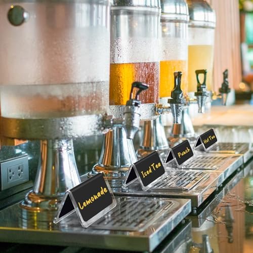 Domensi 16 Pcs Acrylic Coffee Tent Sign Double Sided Table Decaf Coffee Tea - Image 4