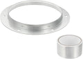PATIKIL 7 Inch Duct Connector Flange, Metal Straight Pipe Exhaust Flange Duct Mounting Plate for Heating Cooling Ventilation HVAC System, Galvanize Steel