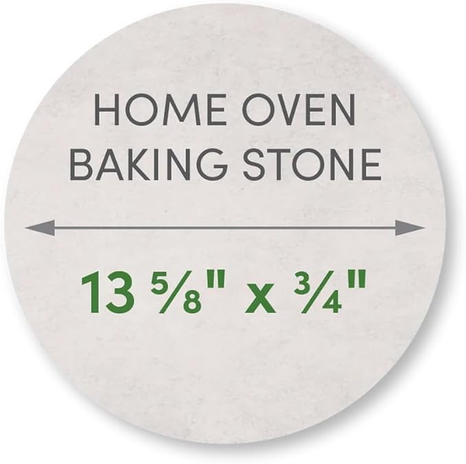 FibraMent-D Premium 13-5/8" x 3/4" Round Pizza Stone, Perfect for Home Ovens Bread, Pastries- Commercial Grade Delivering Superior Heat Retention and Even Cooking - Ranked 'BEST OVERALL PIZZA STONE'