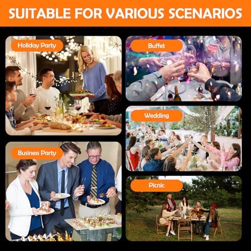 ALSO GO 6 Pack 9QT Chafing Dishes for Buffet with 4 Serving Tongs - Image 6