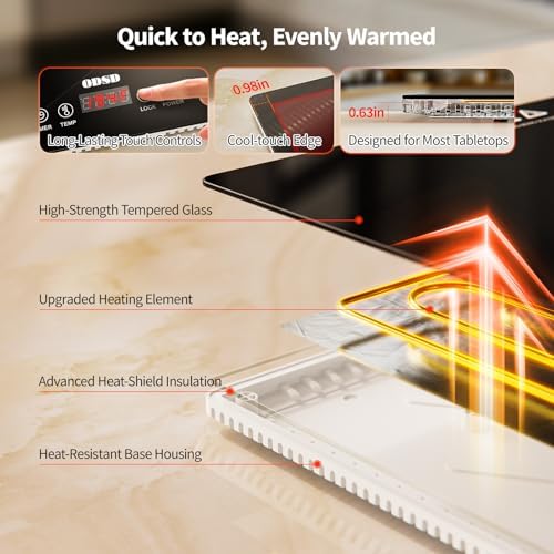 ODSD Food Warmers for Parties Buffet, 47"x15" Extra-Long Food Warming Tray - Image 6