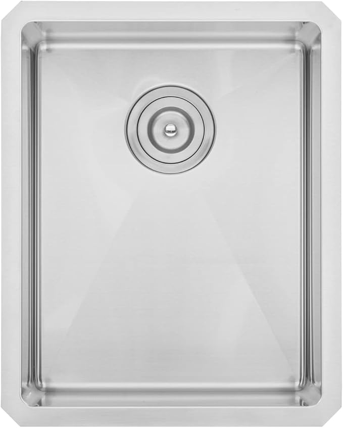 16 in. x 20 in. x 10 in. 16-Gauge Stainless Steel Undermount Single Bowl Bar Prep Kitchen Sink with Silicon Dishrack and Strainer