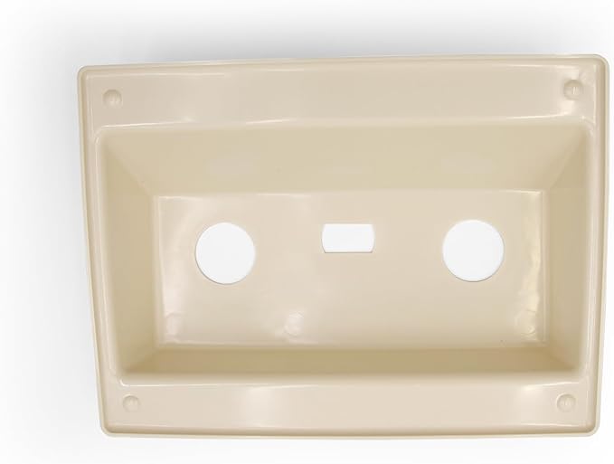 RV Faucet Bezel Stand Off Faucet Cover for Camper Van Travel Trailer Motorhome Shower Plate Replacement White (Parchment Bezel)