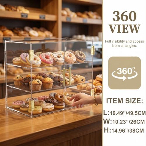 3 Tiers Countertop Bakery Display Case - Image 5