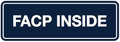 Signs ByLITA Standard FACP Inside Sign | Fire Safety Signage (Navy Blue/White) - Small 1 Pack