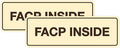 Signs ByLITA Standard FACP Inside Sign | Fire Safety Signage (Ivory/Dark Brown) - Small 2 Pack