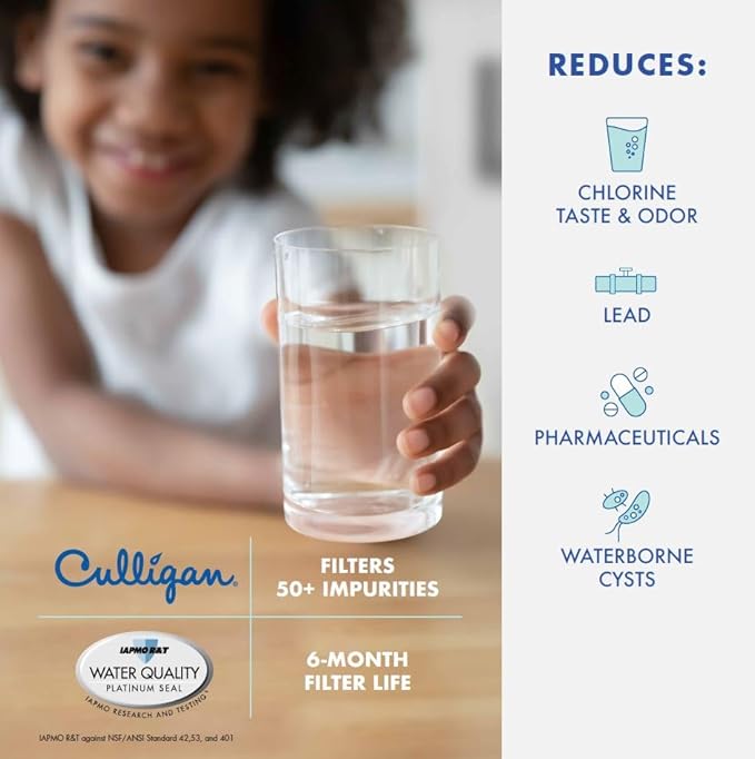 Culligan CUL800 Replaces LG (LT800P), CUL800 Refrigerator Water Filter, Replace Every 6 Months, Pack of 1