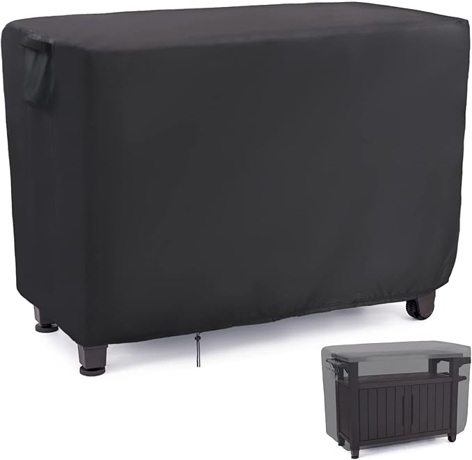 55 Inch Outdoor Furniture Cover for Keter Unity XL Portable Table, Waterproof Patio Rectangle Table Covers,Outdoor Pizza Oven Grill Cover