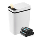 Bathroom Garbage Can with Lid, 2.6 Gallon Diaper Trash Can, Automatic Trash Cans Touchless, Slim Waterproof Smart Commercial Trash Can for Bedroom, Bathroom, Office, Living Room, Toilet, RV