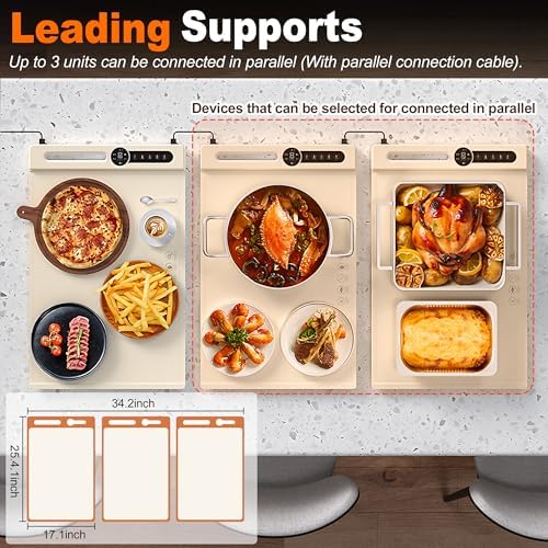 Warming Mats for Food Countertop, Automatic On-Off Timer Setting - Image 3