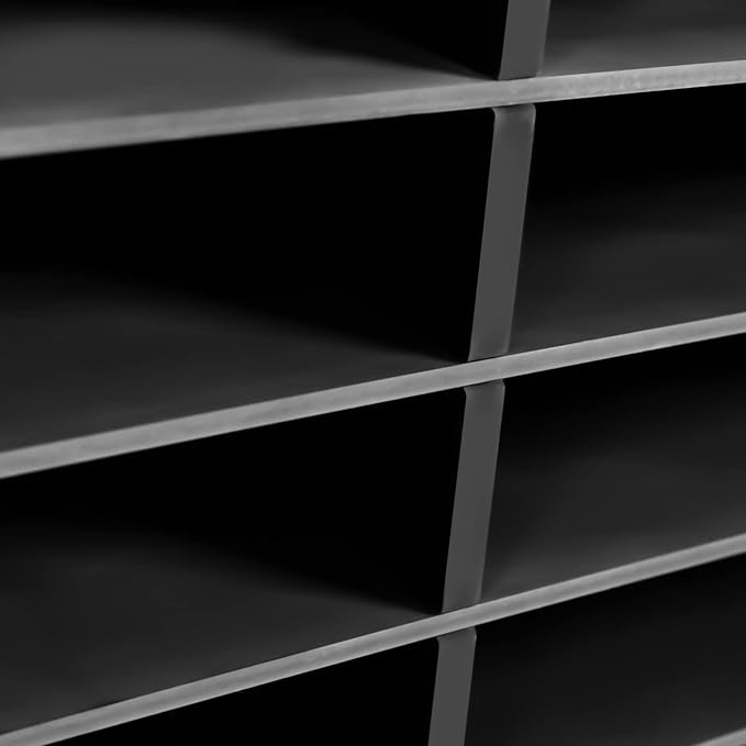 Mail Sorter Organizer, Black Mailbox for Classroom, 27 Compartments Literature Organizer, Desktop File Sorter, Paper Organizer for Home School Office (27 Slots Black)
