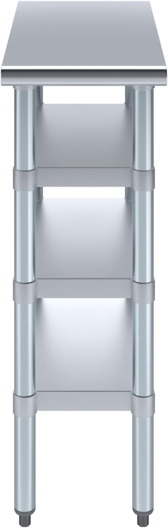 24 in. x 12 in. Stainless Steel Work Table with Three Bottom Shelves | NSF Kitchen Prep Table | Utitly Metal Table