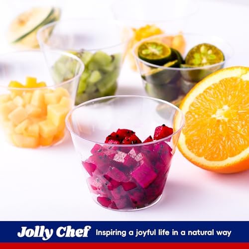 JOLLY CHEF 100 Pack 5 oz Clear Plastic Cups, Plastic Shot Glasses - Image 6